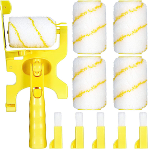 Mountable Paint Edger with Roller and Adjustable Brush