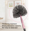 Pink Steel Pole Cobweb Duster with PP/TPR Bristles - Efficient Cobweb Cleaning