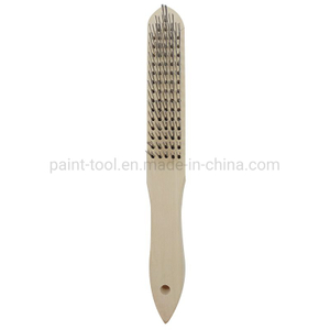 Hand Tools Cleaning Brush Wooden Handle Zinc-Coated Wire for Cleaners