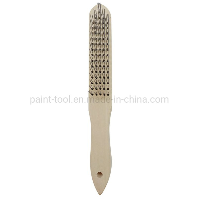 Hand Tools Cleaning Brush Wooden Handle Zinc-Coated Wire for Cleaners
