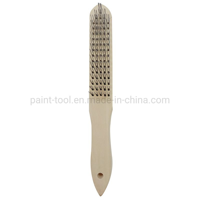 Hand Tools Cleaning Brush Wooden Handle Zinc-Coated Wire for Cleaners