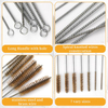 Short Laboratory Brush Test Tube Brush Kit for Cleaning Wire Pipe Tube