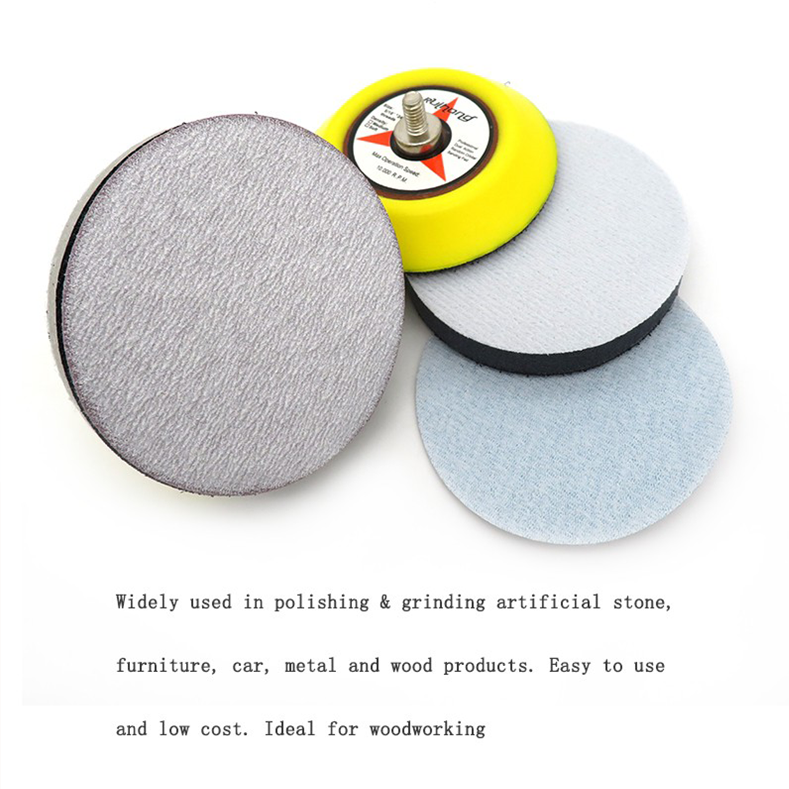 Hook and Loop Dry Grinding 6 Inch Sandpaper for Polishing