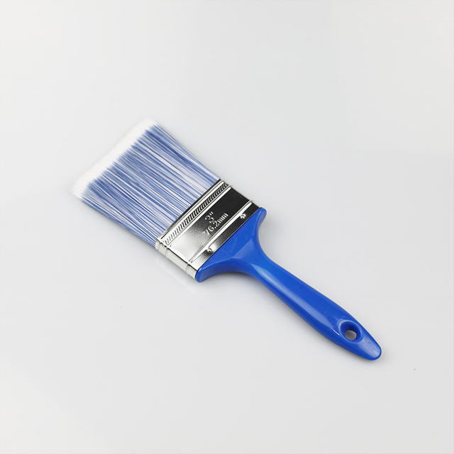 Eco Blue Plastic Handle PET Bristle 3" Paint Brush for Painting