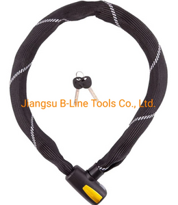 Chain Lock Hardened Steel Bicycle Lock with Synthetic Fibre Coated Bike Safety Lock