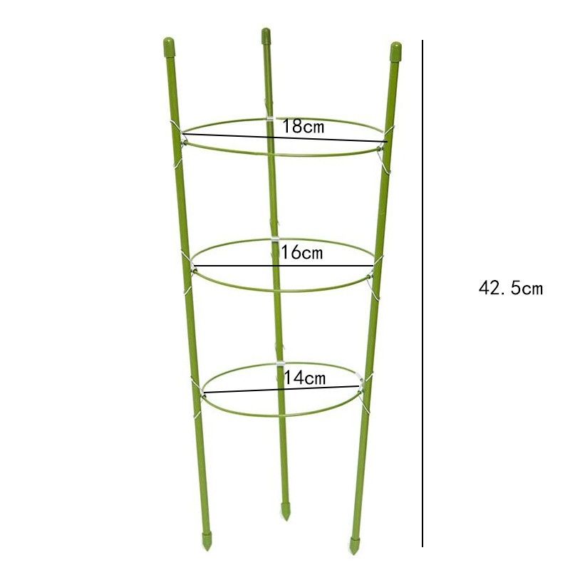 Plant Support Cages, 18 Inches Plant Cages with 3 Adjustable Rings