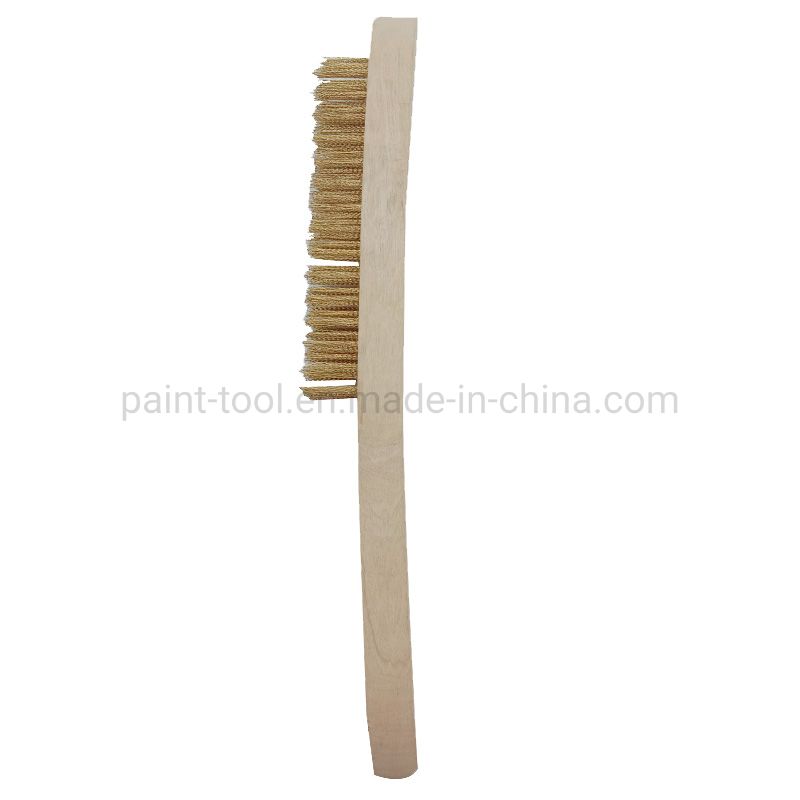 Hand Tools Cleaning Brush Wooden Handle Zinc-Coated Wire for Cleaners