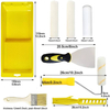 Paint Roller Kit 9PCS Paint Roller Cover Set-Brush, Tray, Stir Bar