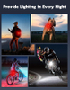 Bike Light for Night Riding, USB Rechargeable Bike Light Front and Rear, Waterproof IP65