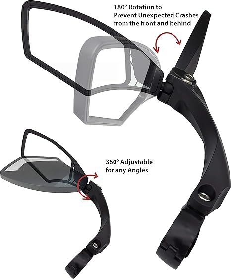 New Handlebar Bike Mirror, HD, Explosion Proproof, Electric Bike Mirror