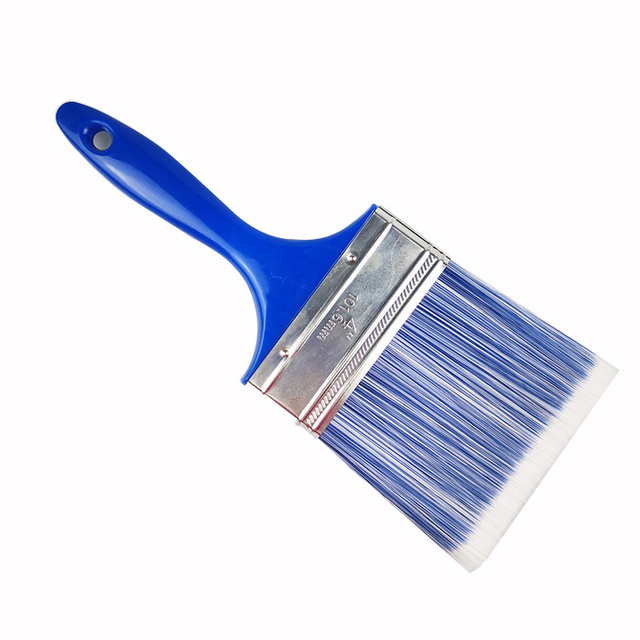 Eco Blue Plastic Handle PET Bristle 4" Paint Brush for Painting