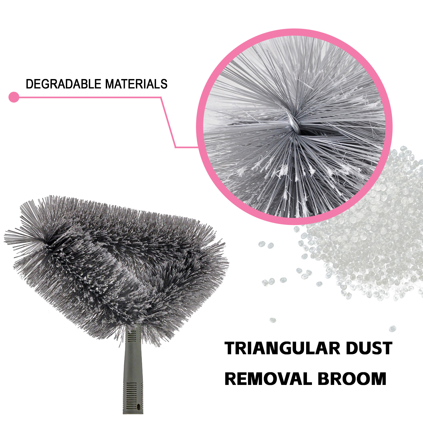 AiroMatic Triangular Cobweb & Dust Brush – Ceiling Fan & Corner Cleaning Tool