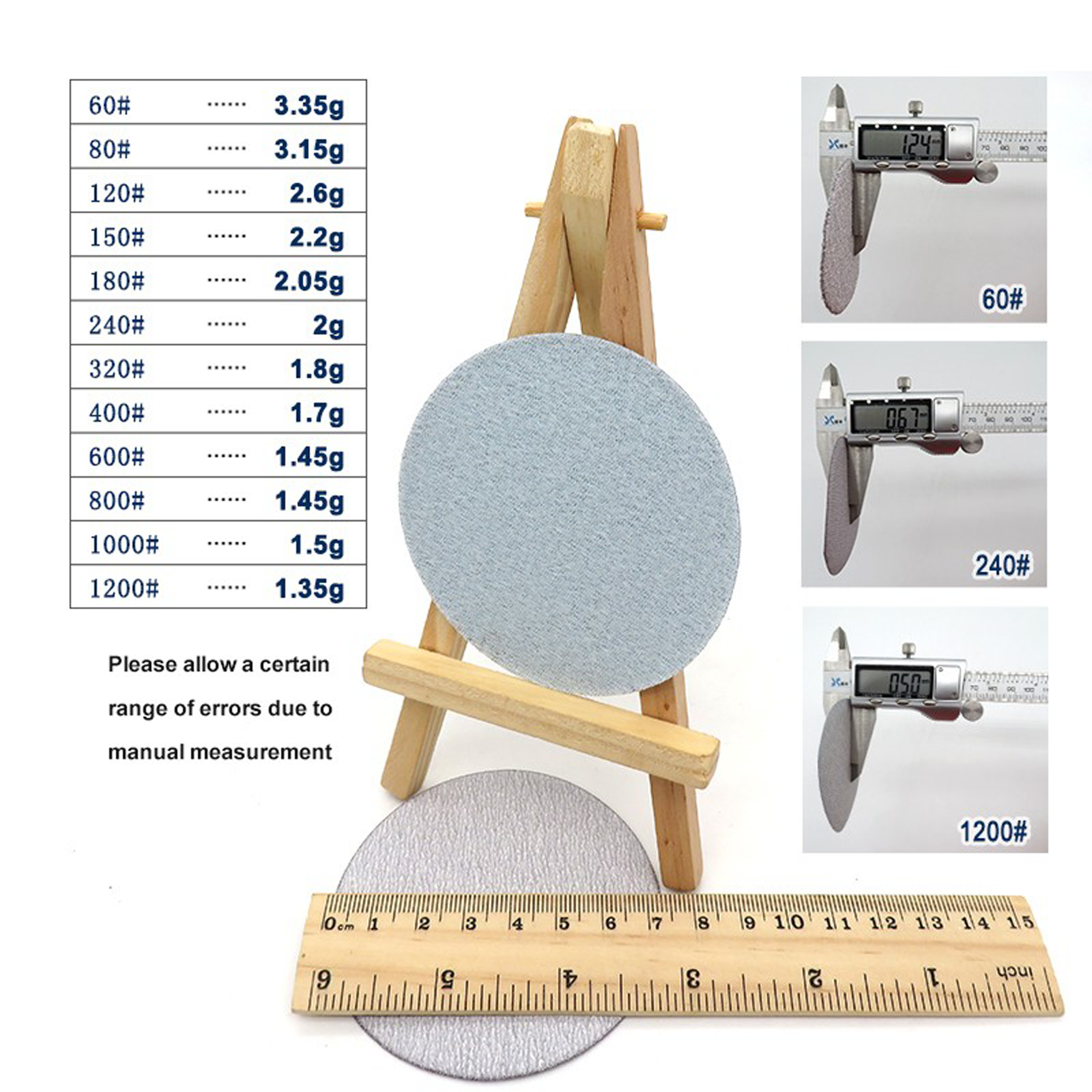 3inch Hook and Loop Dry Sandpaper for Polishing Grinding