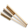 Round Wooden Handle Wire Brush Cleaning Tool