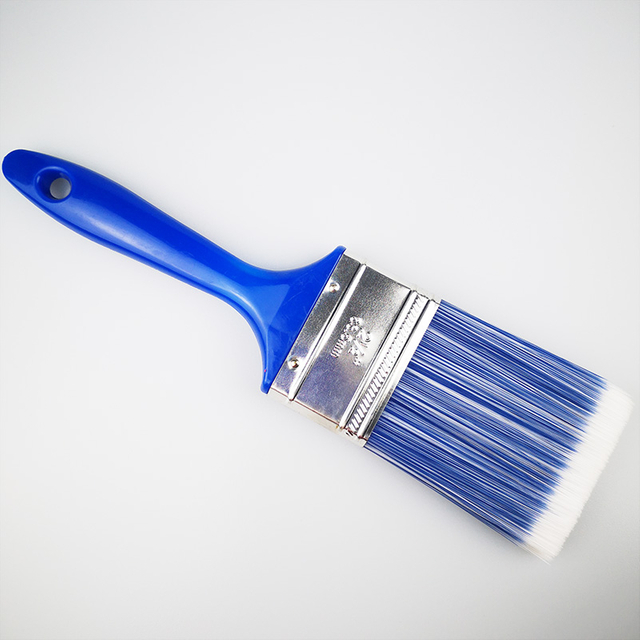 Eco Blue Plastic Handle PET Bristle 2.5" Paint Brush for Painting