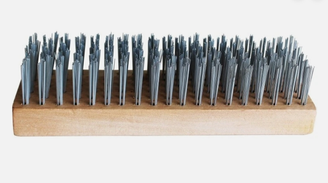 Long Wood Handle Stainless Steel Wire Scratch Brush