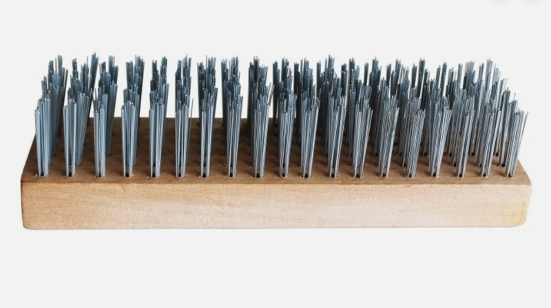 Long Wood Handle Stainless Steel Wire Scratch Brush