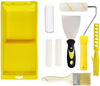 Paint Roller Kit 9PCS Paint Roller Cover Set-Brush, Tray, Stir Bar