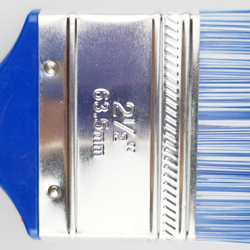 Eco Blue Plastic Handle PET Bristle 2.5" Paint Brush for Painting