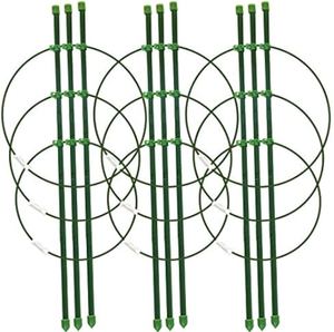 Plant Support Cages, 18 Inches Plant Cages with 3 Adjustable Rings