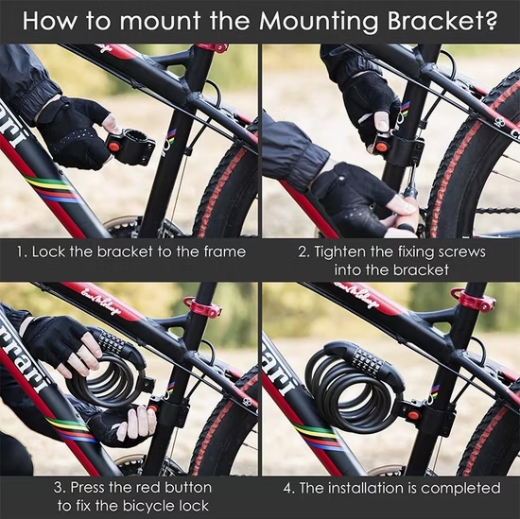 High Quality Bicycle Combination Lock Bike Cable Lock Chain Lock