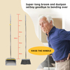 Adjustable Long Handle Broom and Dustpan Set – with Dust Pan Teeth for Easy Debris Cleaning