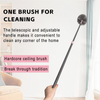 Pink Steel Pole Cobweb Duster with PP/TPR Bristles - Efficient Cobweb Cleaning