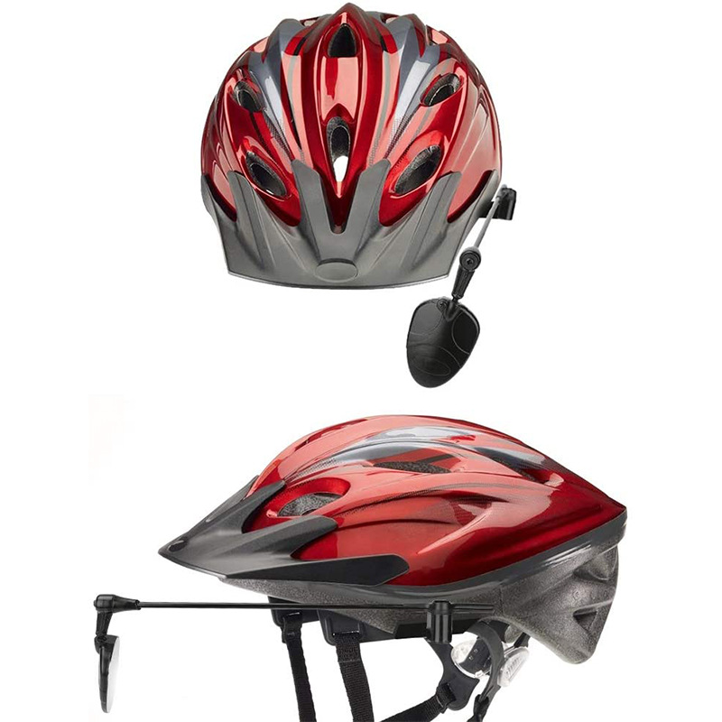 Unversial Bicycle Riding Accessories Helmet Rearview Mirror Safety Mini Reflector 360 Adjustable Rearview Mirror