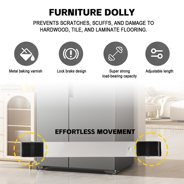 Second Generation Extendable Heavy - Duty Appliance Rollers for Easy Movement
