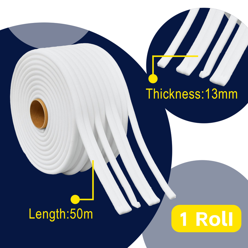 Premium White Soft-Edge Foam Masking Tape – Ideal for Automotive Door Jam Sealing & Protection