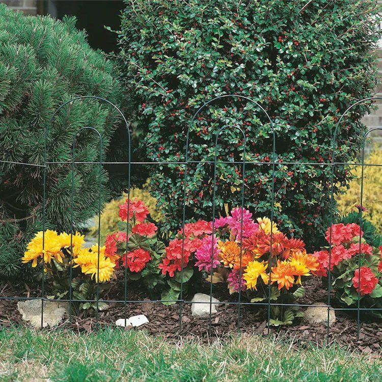 Garden Border Fence Wire Mesh Green PVC Coated Lawn Edging Outdoor