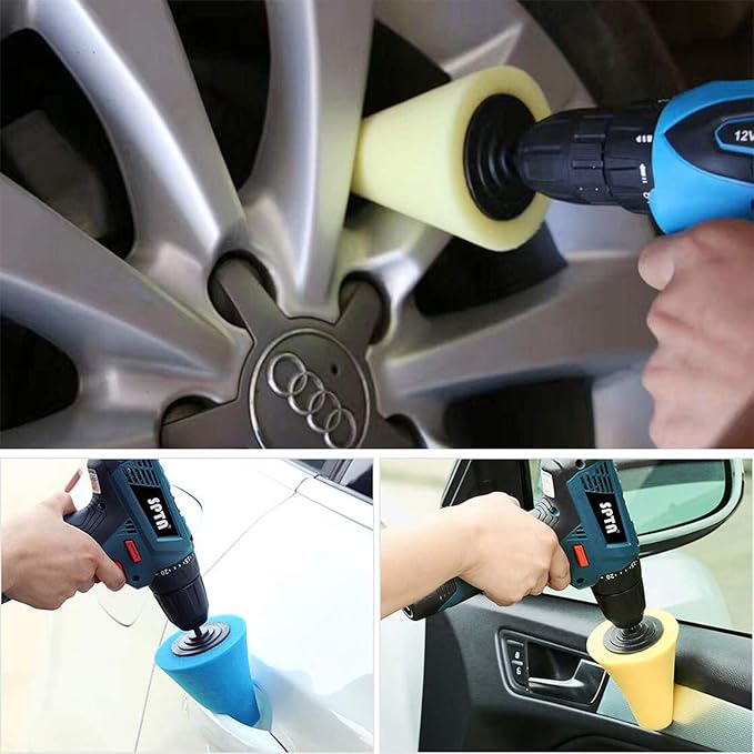 Orange Polishing Foam Sponge Cone Polishing Pads for Car Wheel Hub