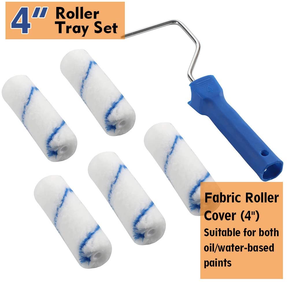12PCS 4" Paint Roller Kit for Holidays Wall Decorating Home DIY Improvement
