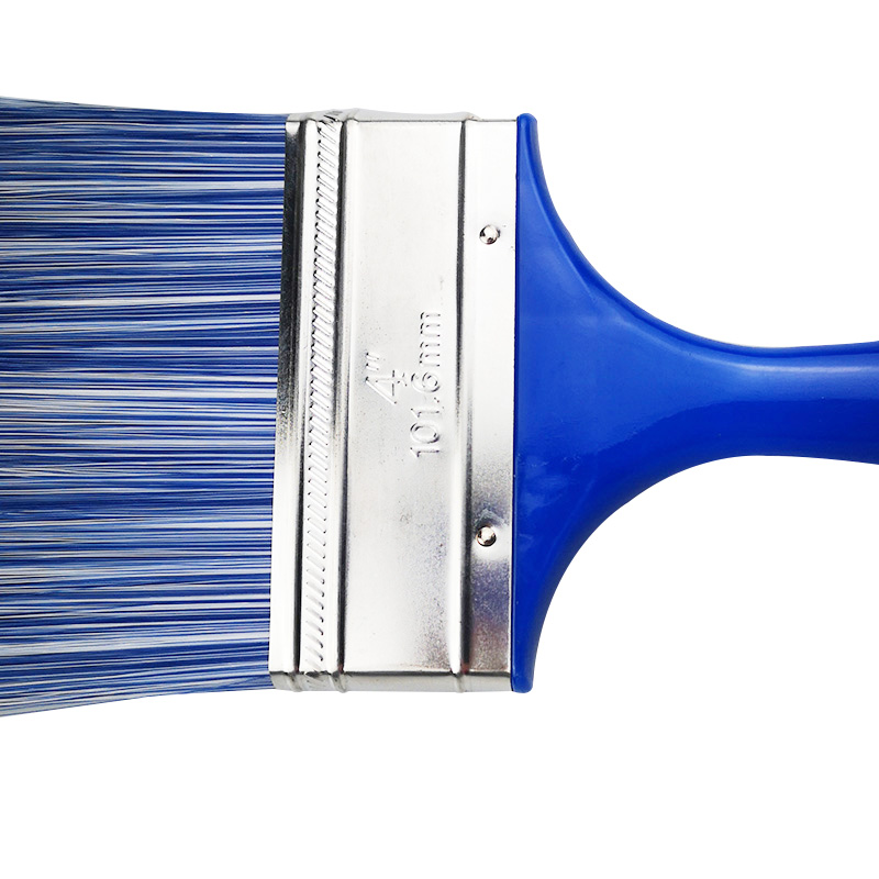 Eco Blue Plastic Handle PET Bristle 4" Paint Brush for Painting