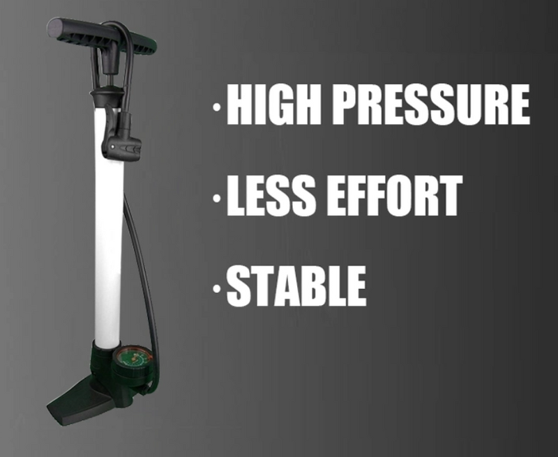 Portable Multiple Function Bicycle Pump with Pressure Gauge