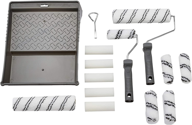 Paint Roller Kit - Includes Paint Roller Covers and Paint Cage Frame with Paint Tray, 9-Piece