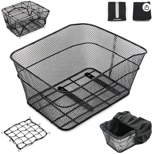Bike Bicycle Metal Rear Basket 