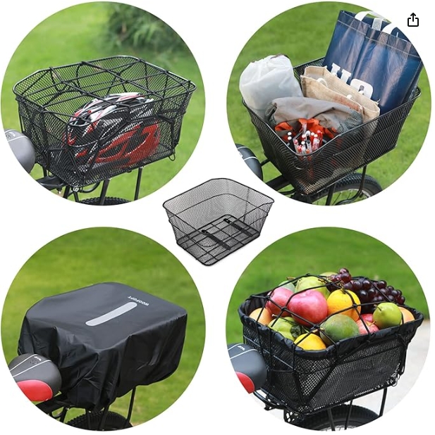 Bike Bicycle Metal Rear Basket 
