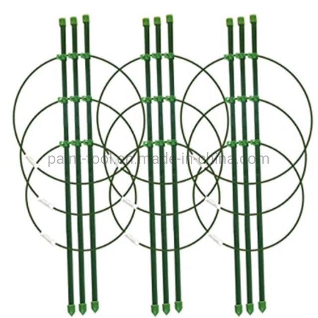 Plant Support Cages, 18 Inches Plant Cages with 3 Adjustable Rings