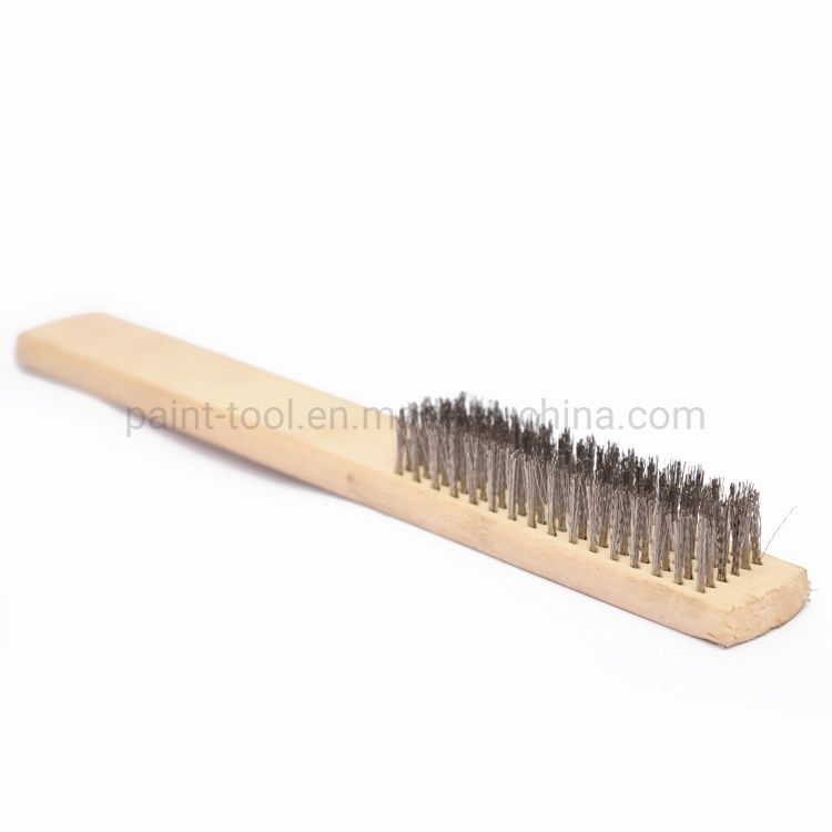 Hand Tools Cleaning Brush Wooden Handle Zinc-Coated Wire for Cleaners