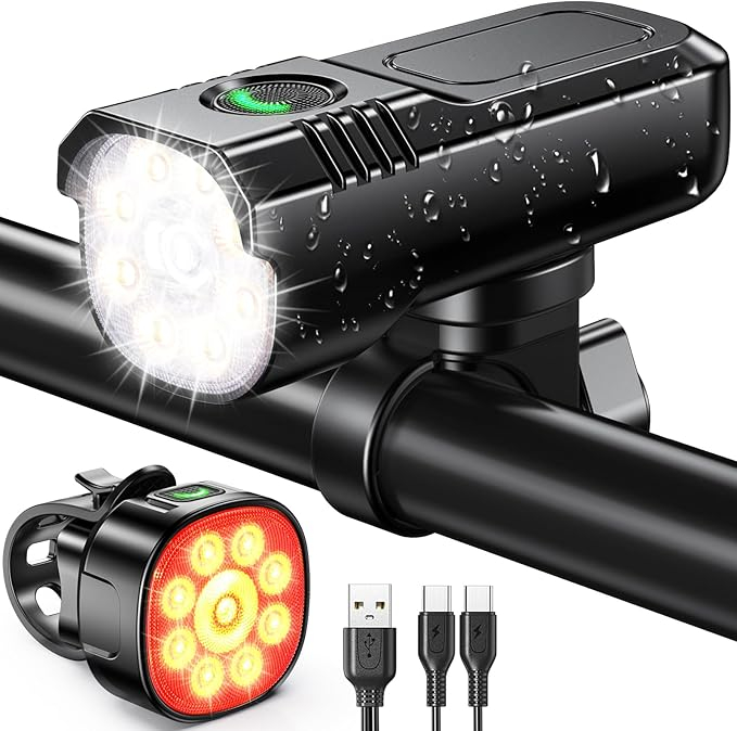 Bicycle Light Super Bright, 1000 Lumens Bicycle Light for Night Riding