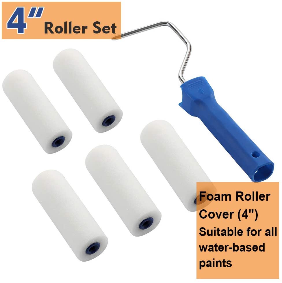 12PCS 4" Paint Roller Kit for Holidays Wall Decorating Home DIY Improvement