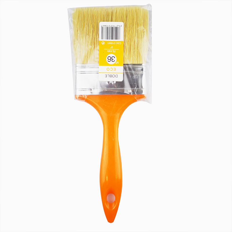 Hotsale Hog Bristle 75mm Orange Plastic Handle Paint Brush for Painting