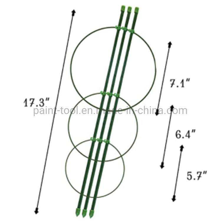 Plant Support Cages, 18 Inches Plant Cages with 3 Adjustable Rings