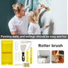 Paint Roller Kit 9PCS Paint Roller Cover Set-Brush, Tray, Stir Bar