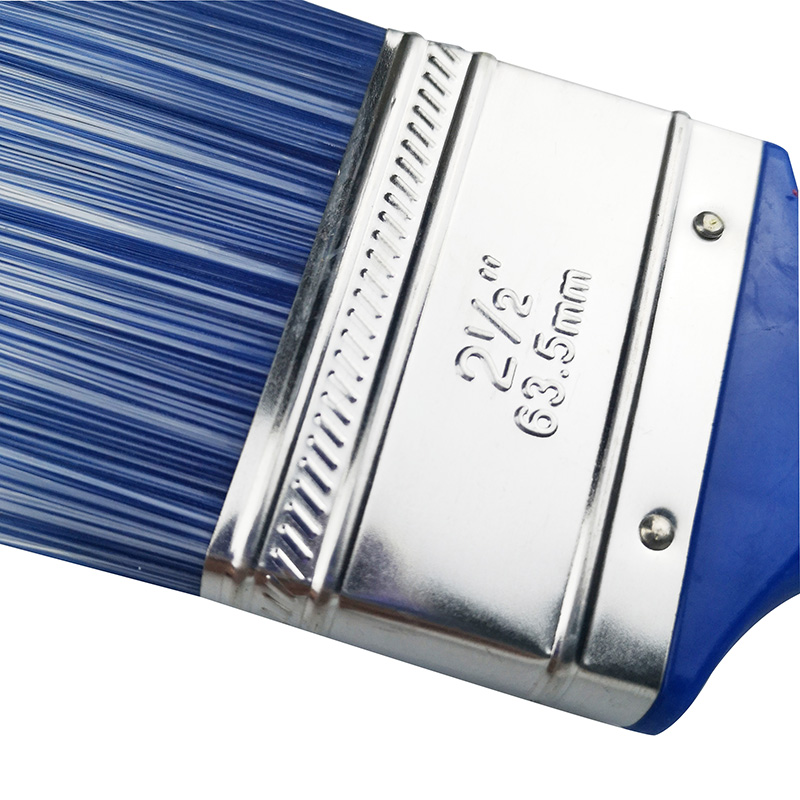 Eco Blue Plastic Handle PET Bristle 2.5" Paint Brush for Painting