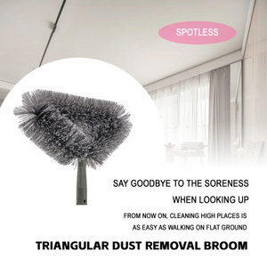 AiroMatic Triangular Cobweb & Dust Brush – Ceiling Fan & Corner Cleaning Tool