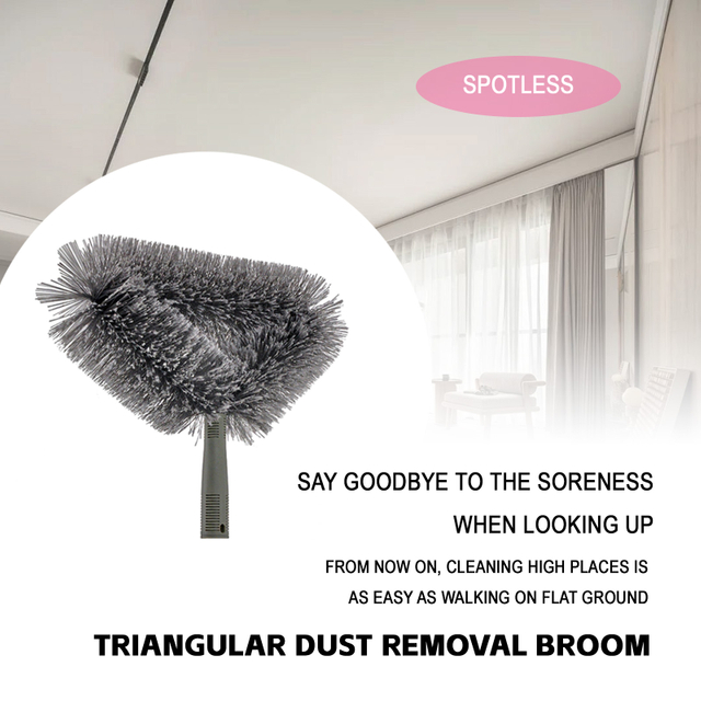 AiroMatic Triangular Cobweb & Dust Brush – Ceiling Fan & Corner Cleaning Tool