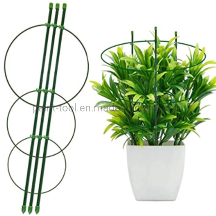 Plant Support Cages, 18 Inches Plant Cages with 3 Adjustable Rings