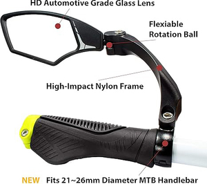 New Handlebar Bike Mirror, HD, Explosion Proproof, Electric Bike Mirror